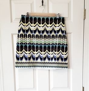 Talbots Casual Print Cotton Skirt - 8